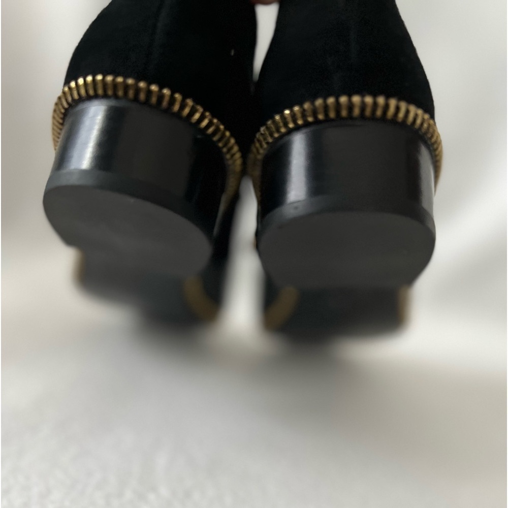 Adrianna Papell Size 8 1/2 Leather Black Lace-Up Loafer with Zippered Accent - Picture 15 of 15